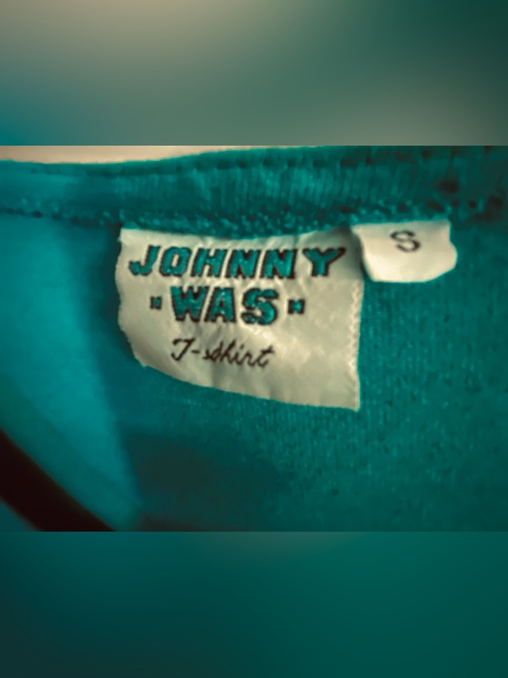 Johnny Was TeeShirt Maxi Dress. Teal & Turquoise, Sz Small. NWOT. Gold Butterfly - Picture 10 of 12